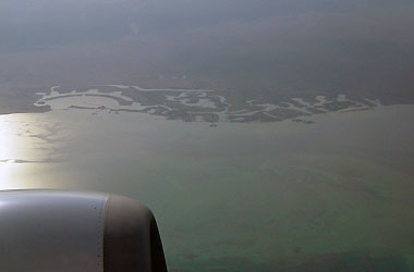 Foto taget fr&aring;n flygplanet p&aring; v&auml;g hem fr&aring;n El Gouna november 2004